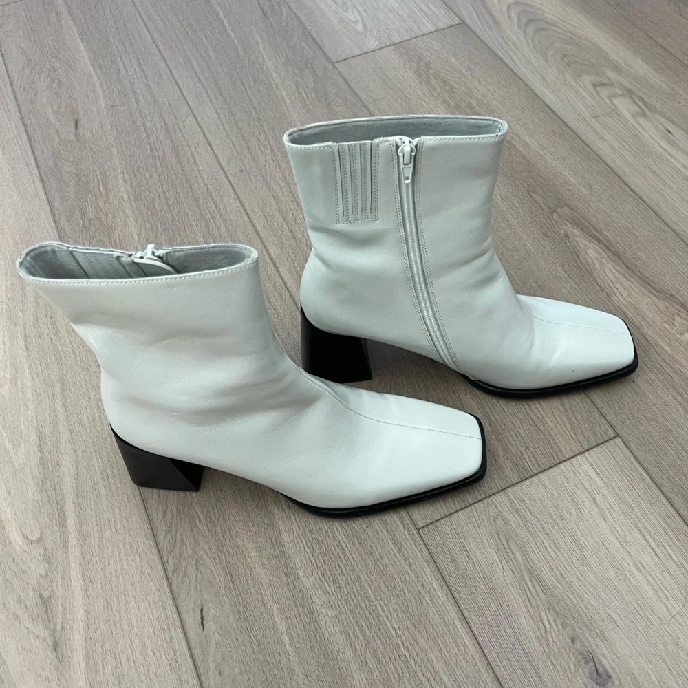 Jeffrey Campbell Off-White Heeled Boots - Picture 3 of 7